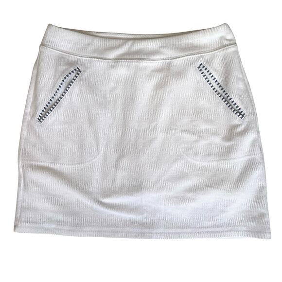 Talbots Skort Small White Pockets Tenniscore Golf Activewear Casual Athleisure - Picture 1 of 9